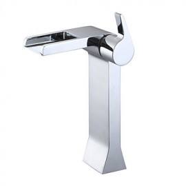 Bathroom Sink Faucet Countertop Waterfall Chrome
