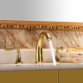 Bathroom Sink Faucet Country Brass Ti-Pvd