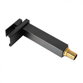 Bathroom Sink Faucet Heightening Contemporary Waterfall Oil-Rubbed Bronze Finish - Black