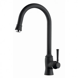 Black Kitchen Sink Faucet Swivel Spout Single Handle