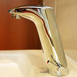 Brass Bathroom Sink Faucet With Automatic Sensor (Hot And Cold)