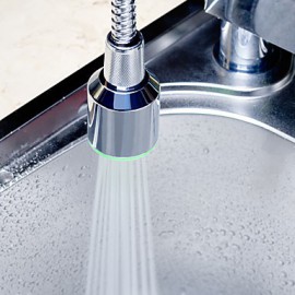 Brass Pull Down Kitchen Faucet With Color Changing Led Light - Spring