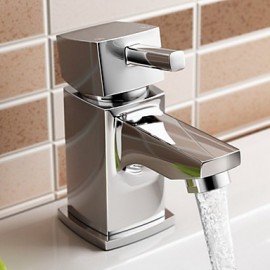 British System Modern Monobloc Basin Sink Mixer Tap Chrome Designer Bathroom Faucet