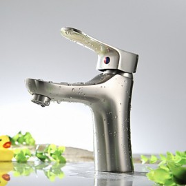 Brushed Nickel Bathroom Sink Faucet Lavatory Mixer Tall Body