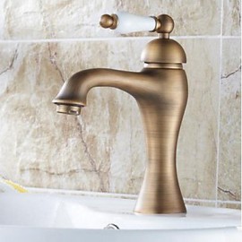 Centerset Antique Brass Bathroom Sink Faucet