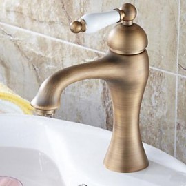 Centerset Antique Brass Bathroom Sink Faucet