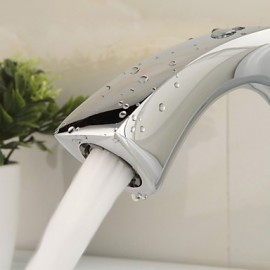 Centerset Single Handle Chrome-Plated Brass Bathroom Sink Faucet - Silver