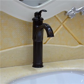 Centerset Single Handleoil-Rubbed Bronze Bathroom Sink Faucet