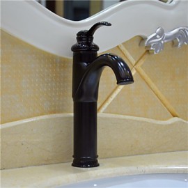 Centerset Single Handleoil-Rubbed Bronze Bathroom Sink Faucet