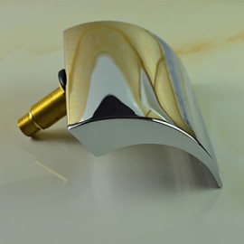 Color Changing Led Waterfall Chrome Finish Widespread Bathroom Sink Faucet