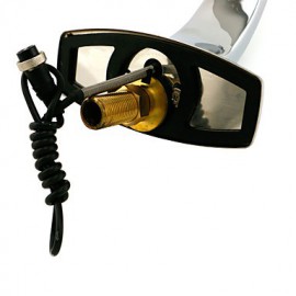 Contemporary Automatic Sensor Bathroom Sink Faucet With Escutcheon Plate - Silver