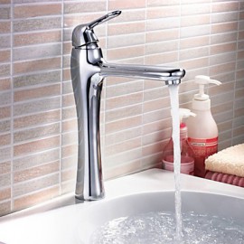 Contemporary Bathroom Sink Faucet Chrome Finish