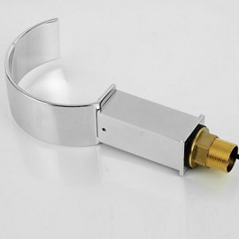 Contemporary Bathroom Sink Waterfall Automatic Faucet With Sensor