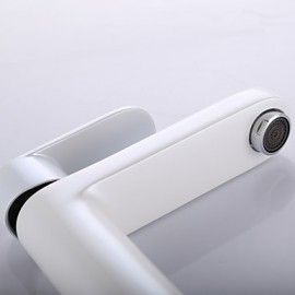 Contemporary Chrome Finish Brass One Hole Single Handle Bathroom Sink Faucet