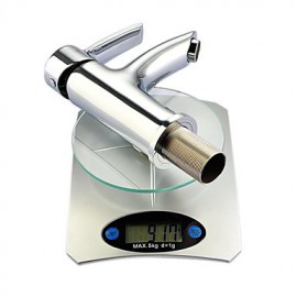 Contemporary Chrome Finish Brass Single Hole Single Handle Bathroom Sink Faucet