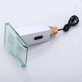 Contemporary Chrome Finish Led Waterfall Bathroom Sink Faucet With Automatic Sensor Faucet(Cold &Hot)