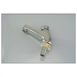 Contemporary Chrome Finished Brass Self-Closing Basin Delay Action Tap