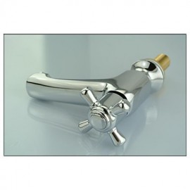 Contemporary Chrome Finished Brass Single Hole Single Handle Short Basin Cold Water Tap