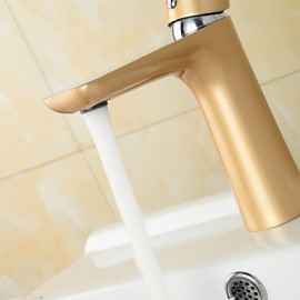 Contemporary Chrome&Painting Brass Hot And Cold Single Handle Bathroom Sink Faucet Basin Mixer