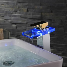 Contemporary Led / Waterfall Brass Chrome