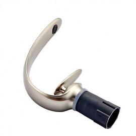 Contemporary Nickel Slim Shape Single Handle One Hole Hot And Cold Water Bathroom Sink Faucet - Antique Silver