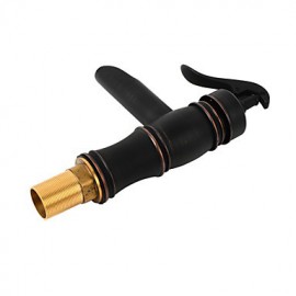 Contemporary Oil-Rubbed Bronze Single Handle Bathroom Sink Faucet - Black