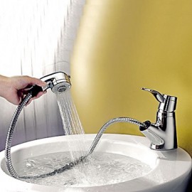 Contemporary Pullout Spray Brass Chrome