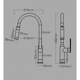 Contemporary Pullout Spray Brass Chrome