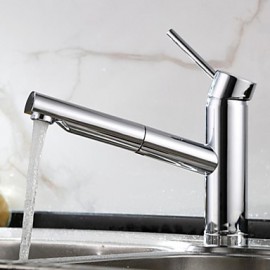 Contemporary Pullout Spray Brass Chrome