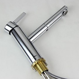 Contemporary Pullout Spray Brass Chrome