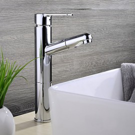 Contemporary Pullout Spray Brass Chrome