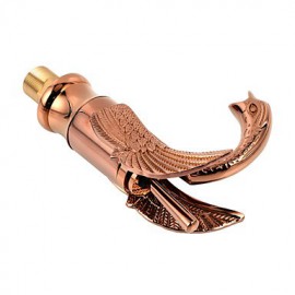 Contemporary Rose Gold Swan Shape Bathroom Basin Faucet (Short)