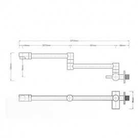 Contemporary Rotatable Brass Chrome