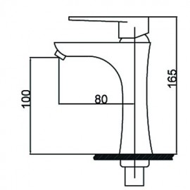 Contemporary Stainless Steel Brass One Hole Single Handle Bathroom Sink Faucet