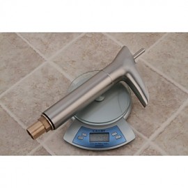 Contemporary Style Nickel Brushed Finish Waterfall Bathroom Sink Faucet