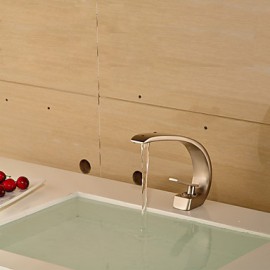 Contemporary Style Nickel Single Handle One Hole Hot And Cold Water Bathroom Sink Faucet - Antique Silver