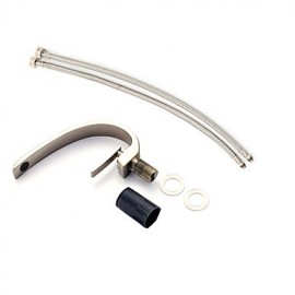 Contemporary Style Nickel Single Handle One Hole Hot And Cold Water Bathroom Sink Faucet - Antique Silver