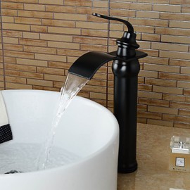 Contemporary Style Oil-Rubbed Bronze Finish Countertop Bathroom Sink Faucet - Black