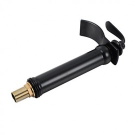 Contemporary Style Oil-Rubbed Bronze Finish Countertop Bathroom Sink Faucet - Black