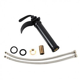 Contemporary Style Oil-Rubbed Bronze Finish Countertop Bathroom Sink Faucet - Black