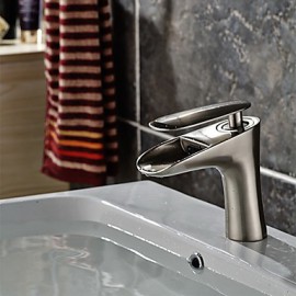 Contemporary Style Orb Single Handle One Hole Hot And Cold Water Bathroom Sink Faucet - Black