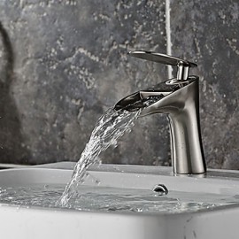 Contemporary Style Orb Single Handle One Hole Hot And Cold Water Bathroom Sink Faucet - Black