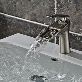 Contemporary Style Orb Single Handle One Hole Hot And Cold Water Bathroom Sink Faucet - Black