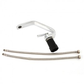 Contemporary Style Single Handle One Hole Hot And Cold Water Bathroom Sink Faucet - Silver