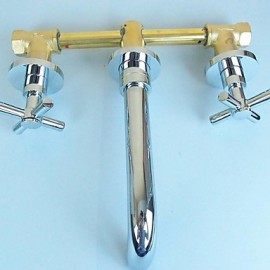 Contemporary Widespread Wall Mount Bathroom Sink Faucet