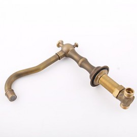 Dual Handle Antique Faucet Copper Hot And Cold Fashion Bathroom Cabinet Basin Rotating Faucet