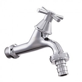 Enzorodi Contemporary Style Bathroom Sink Faucet,Wall Mount (Washing Machine Faucet),Brass Chrome