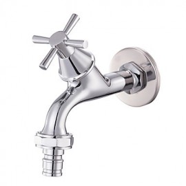 Enzorodi Contemporary Style Bathroom Sink Faucet,Wall Mount (Washing Machine Faucet),Brass Chrome