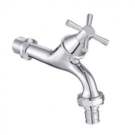 Enzorodi Contemporary Style Bathroom Sink Faucet,Wall Mount (Washing Machine Faucet),Brass Chrome