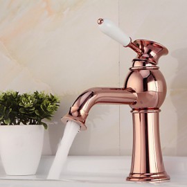 High Quality Contemporary Fashion Brass Hot And Cold Basin Faucet - Rose Gold